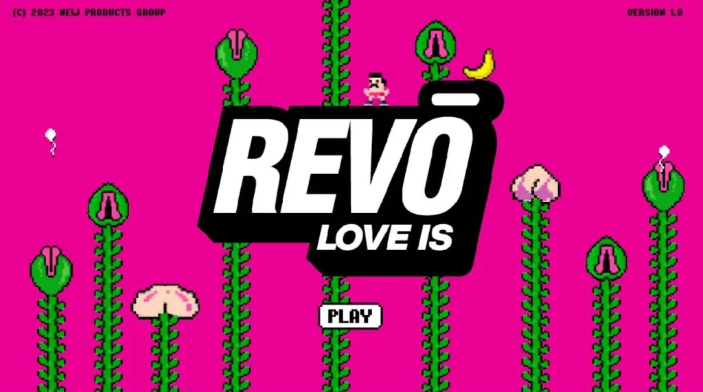 Let’s play nostalgic games: REVO LOVE IS energy drink brand created 8-bit style game