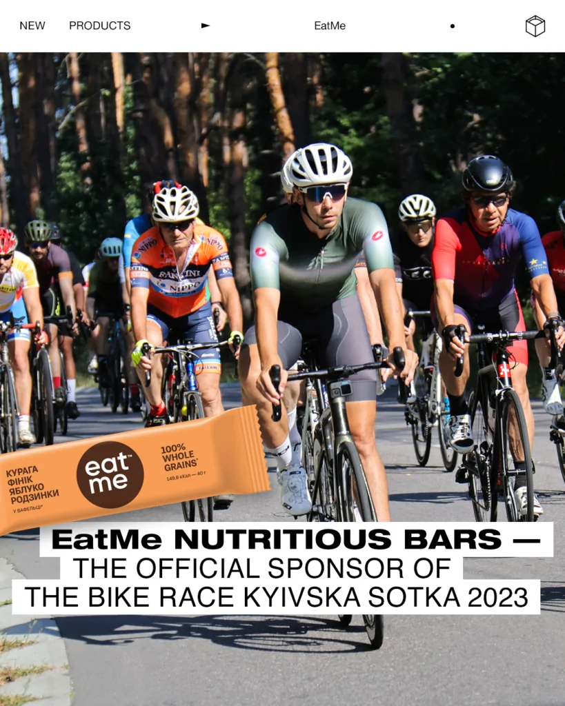 EatMe healthy snack bars become a sponsor of the largest cycling races of Ukraine – Kyivska Sotka 2023